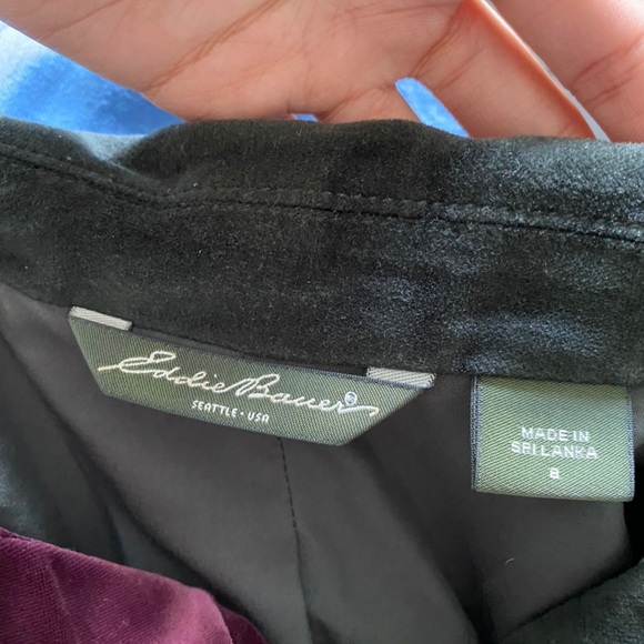 Eddie Bauer green velvet blazer - Picture 3 of 3
